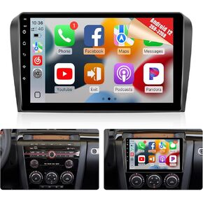 Naifay 8Core Android Car Radio for Mazda 3 2004 2005 2006 2007 2008 2009, 9" IPS Touchscreen for Mazda Radio with Wireless Carplay Android Auto/Bluetooth/Wi-Fi/FM/GPS/SWC/Canbus/MIC in Kuwait