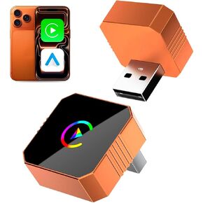 2026 Mini Wireless CarPlay Adapter Wired to Wireless Adapter for CarPlay & Android Auto Plug & Play Auto-Reconnect Zero Lag Car Play Compatible for iPhone iOS 10+ Android 11+ Cars After 2016 in Saudi Arabia