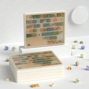 Keycap Storage Box, 3 Layers Trays Keycap Dustproof/Protection/Display Case (Color : Purple) in Saudi Arabia