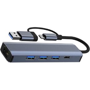 محول USB-C من الألومنيوم إلى Gigabit Ethernet - واجهة شبكة بسرعة 1000 ميجابت في الثانية لمستخدمي الطاقة - Gigabit Blue in Kuwait
