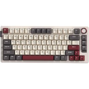 Rosewill Neon S75 Wireless Mechanical Gaming Keyboard, 80-Key Layout w/Volume Knob, Bluetooth / 2.4GHz / USB-C, Hot-Swappable Brown Switches, RGB Backlit, 6000mAh Battery, Windows & macOS, White in Kuwait