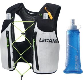 Trail Running Vest Hydration Pack with Two 500ml (17 floz) Soft Flasks, Lightweight Nylon Running Backpack for Men and Women in Saudi Arabia