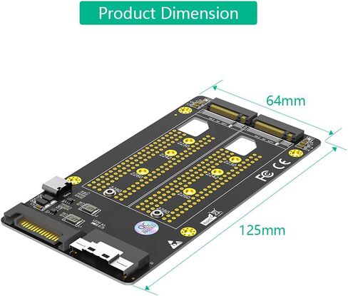 Sintech Dual M.2 NVME SSD 4x4x to Slimline SFF-8654 8X Adapter (PCIe Bifurcation Motherboard is Required) in Kuwait