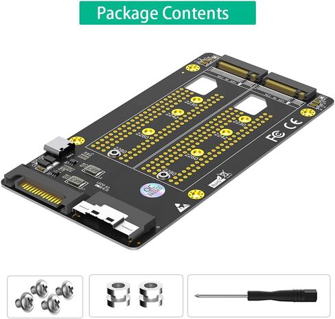 Sintech Dual M.2 NVME SSD 4x4x to Slimline SFF-8654 8X Adapter (PCIe Bifurcation Motherboard is Required) in Kuwait