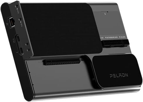 قاعدة إرساء GPU خارجية من PELADN مع كابل Thunderbolt 5، ومنافذ Thunderbolt 5 مزدوجة، وفتحة PCIe 4.0 x 4 مجهزة، وفتحة PCIe 3.0، ومنفذ USB 3.2 Gen2 Type-A، وفتحة بطاقة SD 4.0، ودعم ATX/SFX، وeGPU Dock in Kuwait