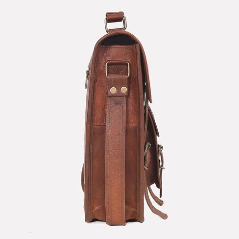 حقيبة كتف كلاسيكية من الجلد الطبيعي لجهاز iPad/الكمبيوتر اللوحي/علامة التبويب/Kindle Satchel Cross Body in Kuwait