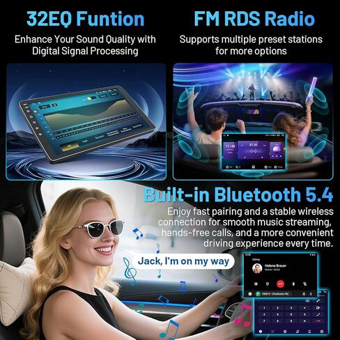 Car Radio for Dodge Grand Caravan 2011-2020: Car Stereo with Wireless CarPlay Android Auto 9 Inch 1280 * 800 HD Touchscreen 4+64G BT5.4 5G WiFi FM HiFi 32EQ GPS Backup Camera in Kuwait