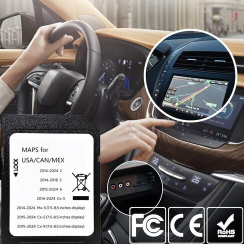Navigation SD Card Upgraded GPS Maps Compatible with 2014-2018 3, 2015-2024 6, 2014-2024 Cx-3, 2014-2024 Mx-5, 2015-2024 Cx-5, 2015-2024 Cx-9, BHP166EZ1U Latest Navigation SD Card USA/CAN/MX Maps in Kuwait