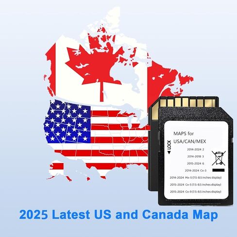 Navigation SD Card Upgraded GPS Maps Compatible with 2014-2018 3, 2015-2024 6, 2014-2024 Cx-3, 2014-2024 Mx-5, 2015-2024 Cx-5, 2015-2024 Cx-9, BHP166EZ1U Latest Navigation SD Card USA/CAN/MX Maps in Kuwait