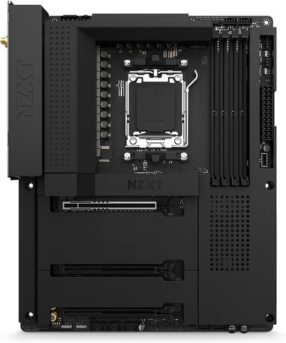 NZXT N7 B650E - N7-B65XT-B1 - مجموعة شرائح AMD B650 (تدعم وحدات المعالجة المركزية AMD 7000 Series) - اللوحة الأم للألعاب ATX - درع الإدخال/الإخراج الخلفي المدمج - اتصال Wifi 6 - أسود (متجدد) in Kuwait