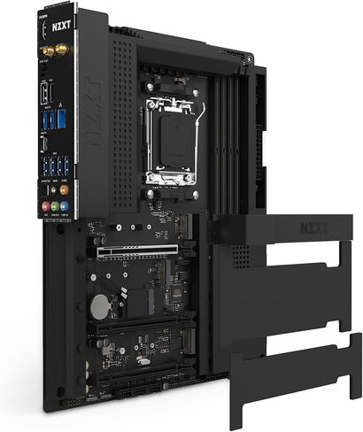 NZXT N7 B650E - N7-B65XT-B1 - مجموعة شرائح AMD B650 (تدعم وحدات المعالجة المركزية AMD 7000 Series) - اللوحة الأم للألعاب ATX - درع الإدخال/الإخراج الخلفي المدمج - اتصال Wifi 6 - أسود (متجدد) in Kuwait