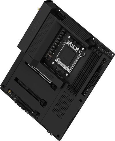 NZXT N7 B650E - N7-B65XT-B1 - مجموعة شرائح AMD B650 (تدعم وحدات المعالجة المركزية AMD 7000 Series) - اللوحة الأم للألعاب ATX - درع الإدخال/الإخراج الخلفي المدمج - اتصال Wifi 6 - أسود (متجدد) in Kuwait