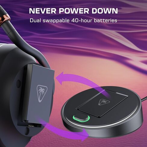 Turtle Beach Stealth Pro II Premium Multiplatform Wireless Gaming Headset for PC, PlayStation 5, PS4, Hi-Res 24-bit Audio, Noise Cancellation, Rechargeable Battery, Bluetooth, Boom Mic, Black in Kuwait