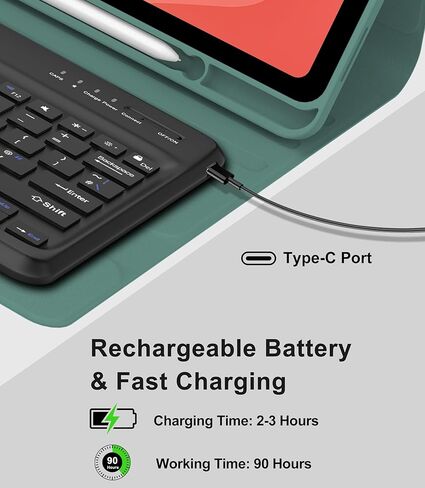 Keyboard Case for Samsung Galaxy Tab S11 Ultra 14.6 Inch 2025, Galaxy Tablet S11 Ultra Case Keyboard with S Pen Holder, Smart Folio Cover with Keypad for Samsung Tab 14.6'' SM-X930/X936B, Green in Kuwait