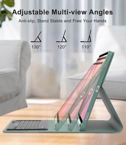 Keyboard Case for Samsung Galaxy Tab S11 Ultra 14.6 Inch 2025, Galaxy Tablet S11 Ultra Case Keyboard with S Pen Holder, Smart Folio Cover with Keypad for Samsung Tab 14.6'' SM-X930/X936B, Green in Kuwait