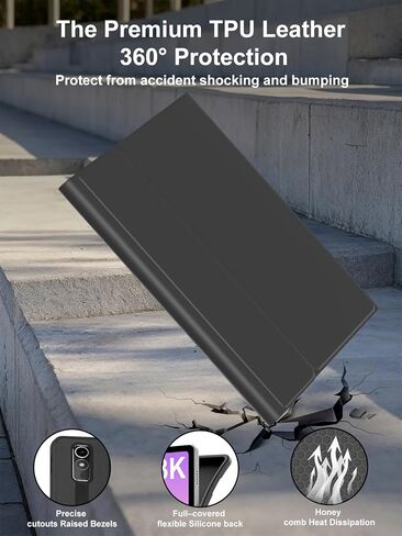 حافظة لوحة المفاتيح لجهاز Lenovo Idea Tab Pro 12.7 بوصة 2025، لوحة مفاتيح مغناطيسية قابلة للفصل وحافظة جلدية قابلة للطي من البولي يوريثان وبطارية قابلة لإعادة الشحن وحامل أقلام وزوايا رؤية قابلة للتعديل ومفاتيح التنبيه/السكون التلقائي ومفاتيح الاختصار in Kuwait