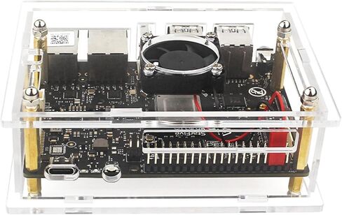 for VisionFive2 RISC-V Board Acrylic Case with Cooling Fan and Heat Sink Pads Prevent Overheating and Damage Computer Accessory in Kuwait
