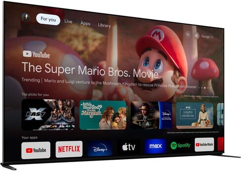 تلفزيون Sony BRAVIA 9 K85XR90 مقاس 85 بوصة 4K HDR Smart QLED Mini-LED (2024) حزمة مع حامل تثبيت على الحائط للتلفزيون مقاس 37 بوصة - 100 بوصة، ومحول زيادة التيار بـ 6 منافذ مع ضوء ليلي وقطعة قماش للتنظيف من الألياف الدقيقة in Kuwait