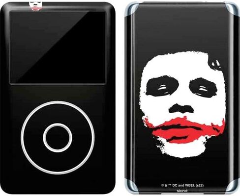 ملصق Skinit لمشغل MP3 متوافق مع iPod Classic (الجيل السادس) 80 جيجابايت - تصميم Warner Bros Smeared Joker المرخص رسميًا in Kuwait