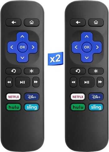 2 Pack Replacement Remote Control for Roku Box, Express, Player, Premiere, for R0KU 1, 2, 3, 4 (HD, LT, XS, XD, XDS)【NOT for RokuTV or RokuStick】 in Kuwait