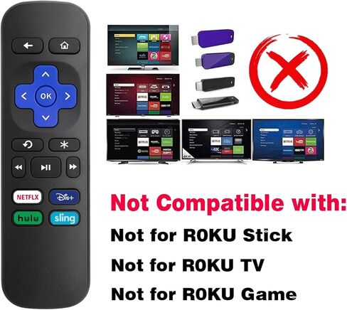 2 Pack Replacement Remote Control for Roku Box, Express, Player, Premiere, for R0KU 1, 2, 3, 4 (HD, LT, XS, XD, XDS)【NOT for RokuTV or RokuStick】 in Kuwait