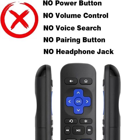 2 Pack Replacement Remote Control for Roku Box, Express, Player, Premiere, for R0KU 1, 2, 3, 4 (HD, LT, XS, XD, XDS)【NOT for RokuTV or RokuStick】 in Kuwait