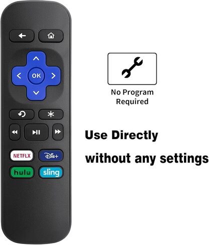 2 Pack Replacement Remote Control for Roku Box, Express, Player, Premiere, for R0KU 1, 2, 3, 4 (HD, LT, XS, XD, XDS)【NOT for RokuTV or RokuStick】 in Kuwait