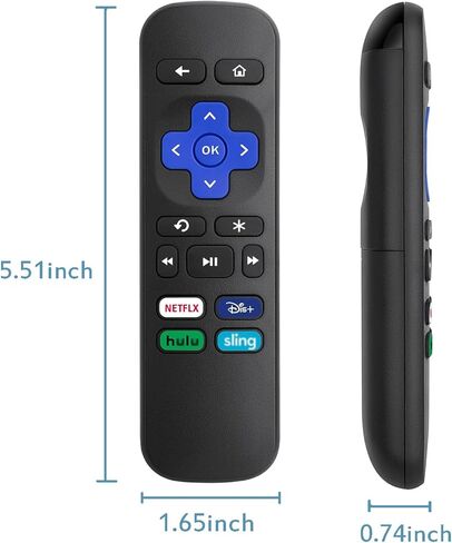 2 Pack Replacement Remote Control for Roku Box, Express, Player, Premiere, for R0KU 1, 2, 3, 4 (HD, LT, XS, XD, XDS)【NOT for RokuTV or RokuStick】 in Kuwait