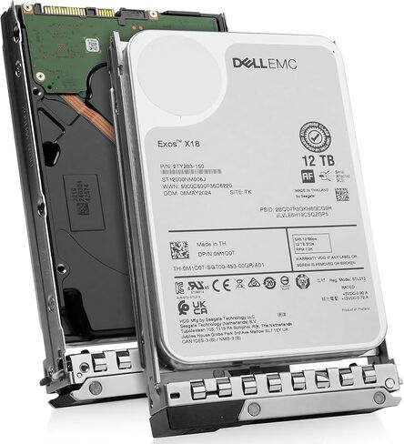 محرك الأقراص الصلبة Dell 12 تيرابايت 7.2K RPM SAS 12 جيجابايت/ثانية 512e 3.5in Enterprise PowerEdge لـ: R440 R750 R450 T150 R470 T560 T40 R250 R740 R640 T550 T350 R540 R840 ME4024 R650XS R550 R650 R350 R340 R660XS 400-AXLN G16 in Kuwait
