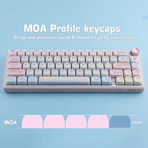 Hyekit Keycaps - MOA Profile Cute Patchwork Milk Candy PBT Keycaps, 126 Keys Dye-Sublimation Key caps 60 65 75 100 Percent, Custom Keycap Set for Cherry MX Switches Mechanical Magnetic Keyboard in Kuwait