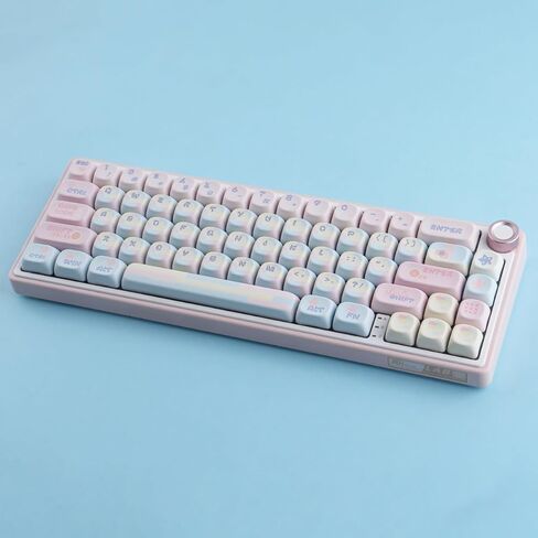 Hyekit Keycaps - MOA Profile Cute Patchwork Milk Candy PBT Keycaps, 126 Keys Dye-Sublimation Key caps 60 65 75 100 Percent, Custom Keycap Set for Cherry MX Switches Mechanical Magnetic Keyboard in Kuwait