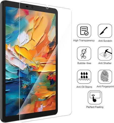 واقي شاشة WD&CD مكون من قطعتين متوافق مع TCL TAB 8 NXTPAPER 5G 8.7 بوصة، جراب من الزجاج المقسى صديق للبيئة لجهاز TCL TAB 8 NXTPAPER 5G 8.7 بوصة 【مضاد للخدش 】【مضاد للفقاعات】عالية الوضوح】 in Kuwait