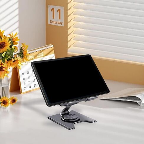 Tablet Holder Bracket, Foldable Desktop Dock Mount, Monitors Stand Holder, for Car Bed Desk Reading Monitor Offices Bedside Travel Kitchen in Kuwait