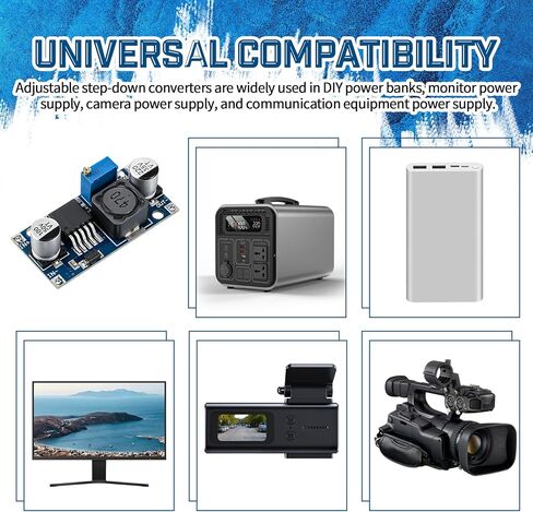 5 عبوات LM2596 DC إلى DC محول باك، 3.2-40 فولت إلى 1.25-35 فولت منظم جهد قابل للتعديل DC-DC محول باكز محولات محولات باك لمشاريع بنك الطاقة DIY in Kuwait
