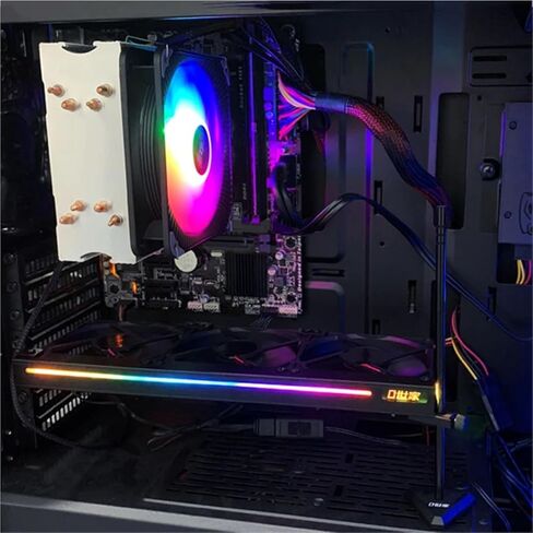 VC-C270H ARGB بطاقة الرسومات مروحة GPU مساعدة التبريد مروحة الجانب ARGB تأثير الإضاءة GPU التبريد الصامت بطاقة الفيديو مروحة in Kuwait