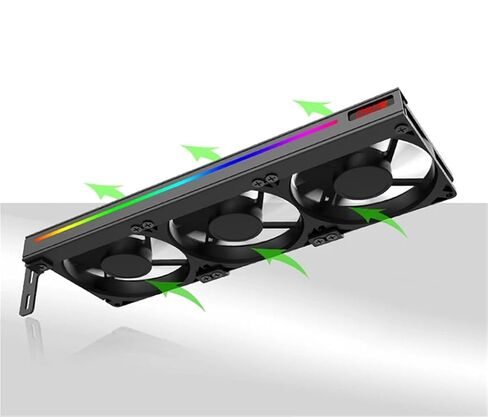 VC-C270H ARGB بطاقة الرسومات مروحة GPU مساعدة التبريد مروحة الجانب ARGB تأثير الإضاءة GPU التبريد الصامت بطاقة الفيديو مروحة in Kuwait