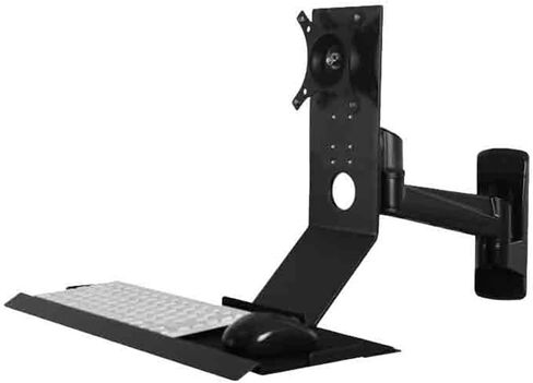 Monitor Arm Single Arm Black Monitor Stand Arm with Engineered Tray Non-Folding Monitor Mount Arm in Kuwait