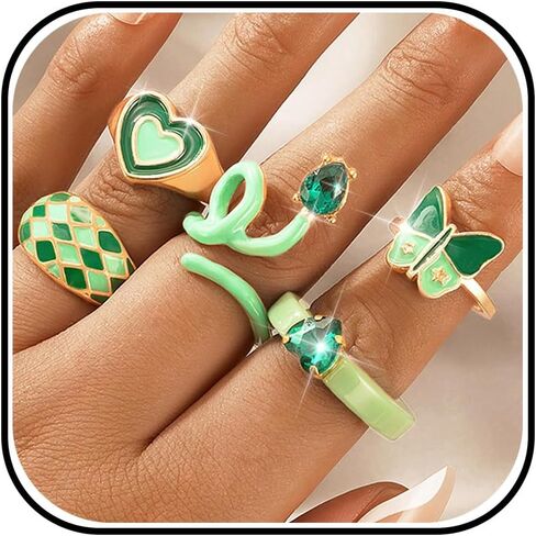 choice of all Cute Rings for Teen Girls Gold Stacking Rings for Women Midi Open Rings Set Dainty Jewelry Gifts for Girls in Saudi Arabia