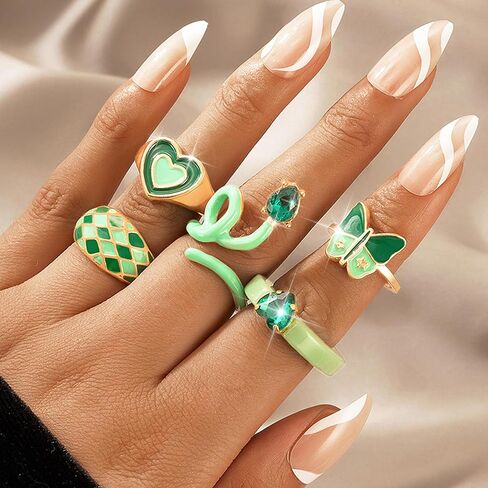 choice of all Cute Rings for Teen Girls Gold Stacking Rings for Women Midi Open Rings Set Dainty Jewelry Gifts for Girls in Saudi Arabia
