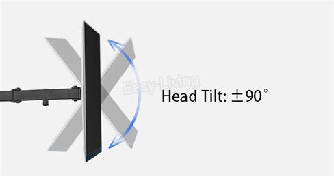حامل شاشة، حامل شاشة واحد 360 درجة، حامل شاشة LCD مقاس 10 بوصة - 27 بوصة، ذراع تثبيت LED يحمل 9.9 كجم لكل رأس in Kuwait