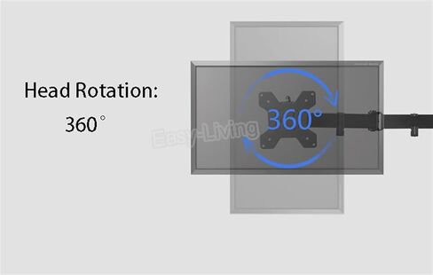 حامل شاشة، حامل شاشة واحد 360 درجة، حامل شاشة LCD مقاس 10 بوصة - 27 بوصة، ذراع تثبيت LED يحمل 9.9 كجم لكل رأس in Kuwait
