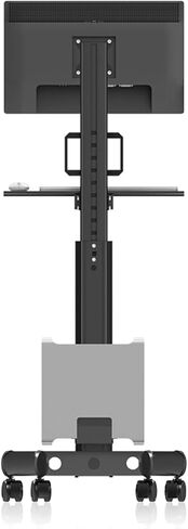 Monitor Arm Single Monitor Mobile Cart 17"-32" Floor-Standing Monitor Stand LCD Tv Stand Height-Adjustable Monitor Mount Stand with Keyboard and Host Bracket Monitor Moun in Kuwait