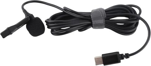 ميكروفون Qinlorgo USB C ذو طية صدر السترة، ميكروفون إسفنجي مقاوم للرياح، ميكروفون ذو طية صدر السترة لتقليل الضوضاء مع استجابة قلبية فائقة وأسرع، مثالي للتسجيل المباشر، أغنية K والهواتف الذكية in Kuwait