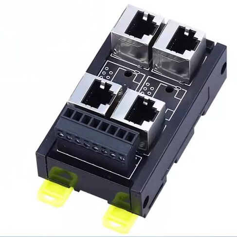 منفذ RJ45-8P-4 متوافق مع محور إيثرنت صناعي RJ45 إلى منفذ الشبكة، طرف توصيل 8 سنون، لوحة محول كتلة طرفية ذات رأس كريستالي، منفذ شبكة إلى كتلة طرفية in Kuwait