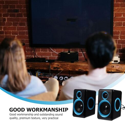 VILLCASE Mini USB 2.0 Computer Speakers for Desktop and Laptop, Compact Loudspeaker Box with Dc 5v Power, Surround Sound Speaker for PC and Notebook Use in Home Office in Kuwait