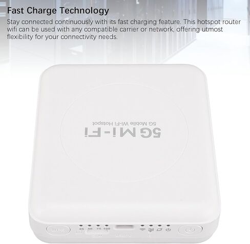نقطة اتصال متنقلة 5G WiFi6، 16 جهازًا غير مقفل WiFi6 جهاز نقطة اتصال، بطارية 10000 مللي أمبير في الساعة جهاز توجيه WiFi6 محمول مع فتحة بطاقة SIM للسفر، يدعم الإصدار الآسيوي in Kuwait