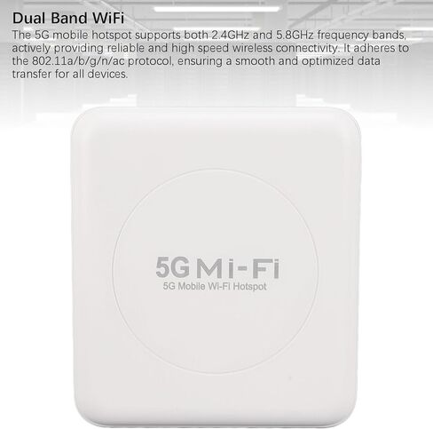 نقطة اتصال متنقلة 5G WiFi6، 16 جهازًا غير مقفل WiFi6 جهاز نقطة اتصال، بطارية 10000 مللي أمبير في الساعة جهاز توجيه WiFi6 محمول مع فتحة بطاقة SIM للسفر، يدعم الإصدار الآسيوي in Kuwait