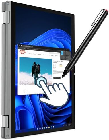 لاب توب لينوفو ثينك باد L13 يوجا 2 في 1، شاشة لمس 13.3 بوصة فل اتش دي، كور i5-10210U، قلم ستايلس، 16 جيجا رام DDR4، 256 جيجا اس اس دي، واي فاي، ويندوز 11 برو (متجدد) in Kuwait