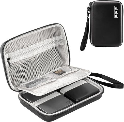 حافظة محرك الأقراص الصلبة ProCase لـ Canvio Basics Western Digital WD Elements My Passport Seagate Bundle مع حقيبة حمل صلبة لـ SanDisk Extreme/SanDisk Extreme Pro SSD خارجي محمول in Kuwait