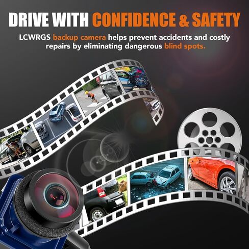 LCWRGS Reverse Backup Camera Compatible with 2018 2019 2020 2021 Dodge Ram Promaster 1500 2500 3500 Night Vision Rear View Camera Parking Assist Replacement# 68417057AA, 6MJ97ZZZAA in Kuwait